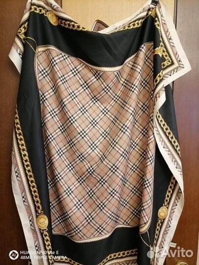 Платок из шёлка, размер 90х90см, бу