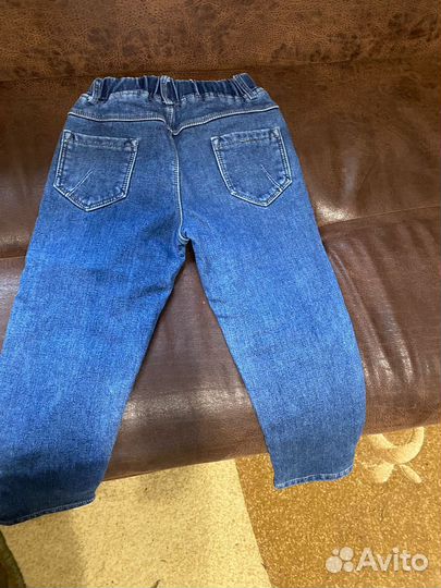 Джинсы утепленные на мальчика 134
