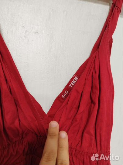Платье красное твое хлопок