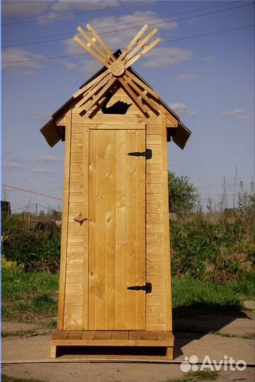 Дачный туалет деревянный SKU004