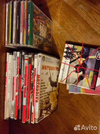 DVD и CD диски с играми