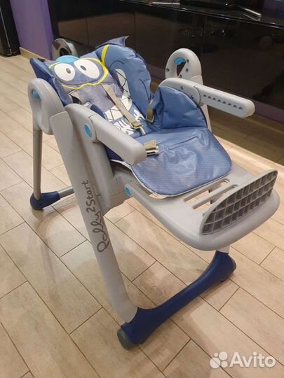 Стул для кормления Chicco Polly 2 Start Акула