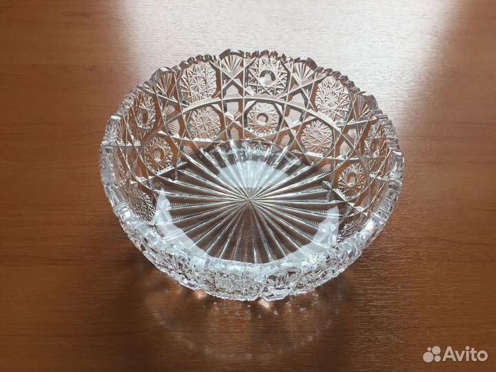 Хрустальная салатница 21 см СССР
