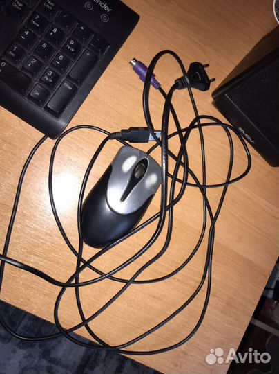 Монитор, клавиатура и колонки с мышью бу