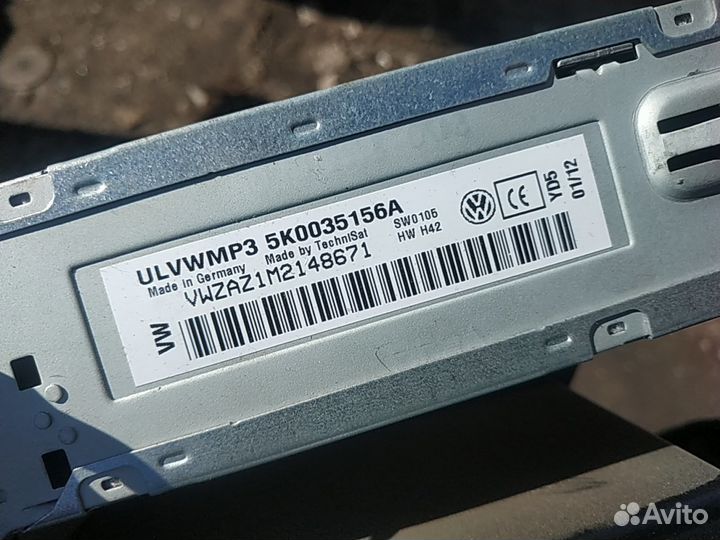 Штатная магнитола Volkswagen Jetta 6 2012 г