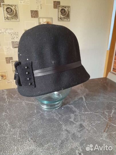 Шляпа женская черная