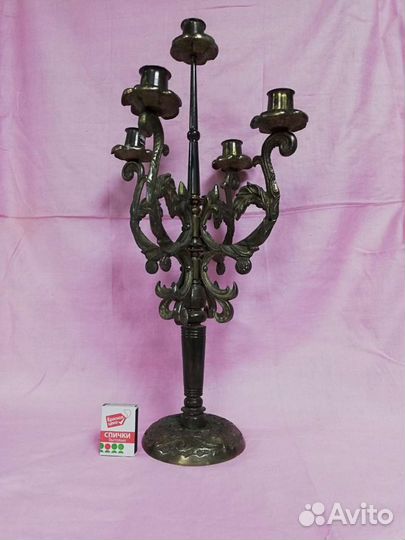 Старинный подсвечник канделябр на 5 свечей