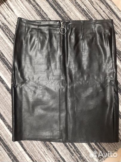 Юбка экокожа
