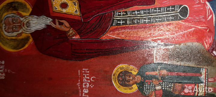 Икона Иоанн Лествичник, Георгий-воин, еп. Власий