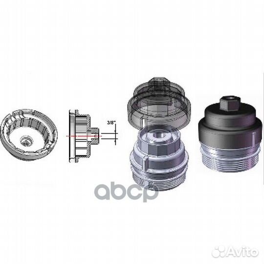 Съемник масляных фильтров 14гр*64 5 мм 3/8 Toyo