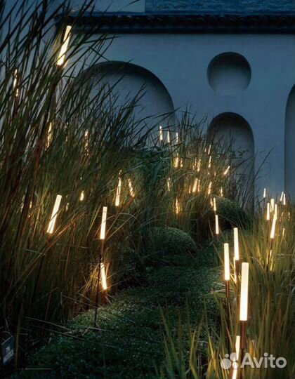 Садовый дизайнерский светильник в виде камыша ланд