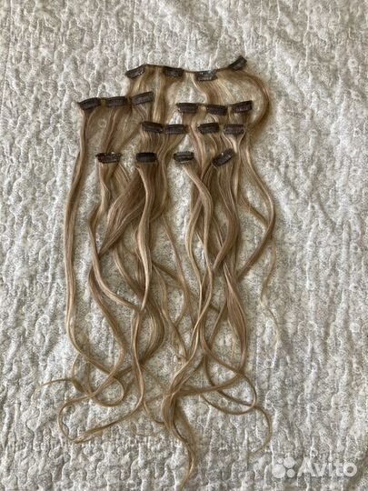 Волосы на заколках натуральные