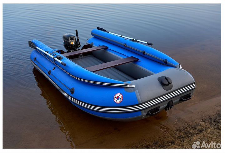 Лодка mishimo family lite DF 430, в синем цвете