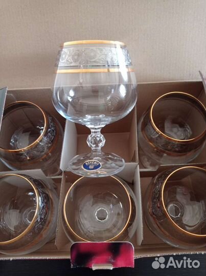Фужеры бокалы богемия