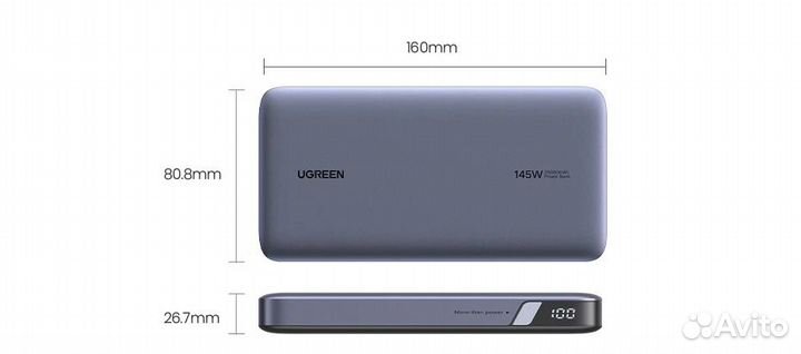 PowerBank Ugreen 145Ватт 25000мАч новый