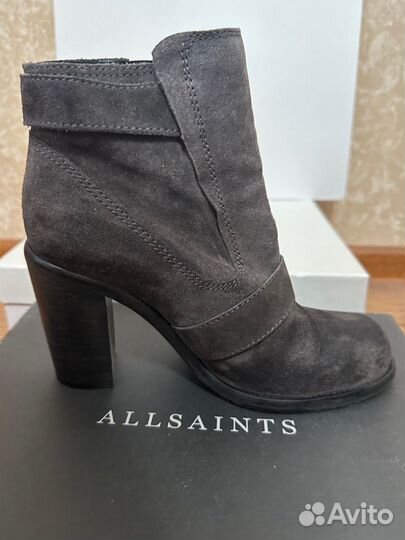 Ботильоны allsaints замшевые