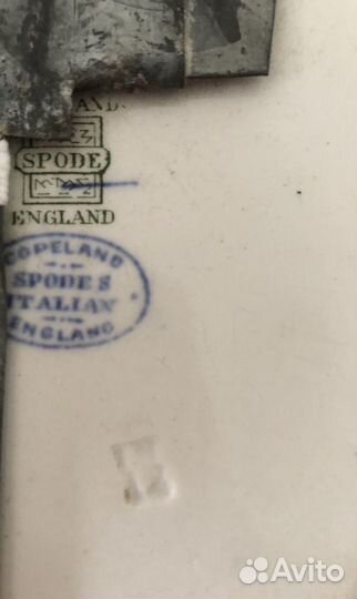 Старинное блюдо фабрики Spode, Англия 18-19в