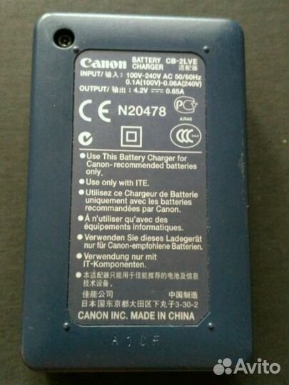 Зарядка canon