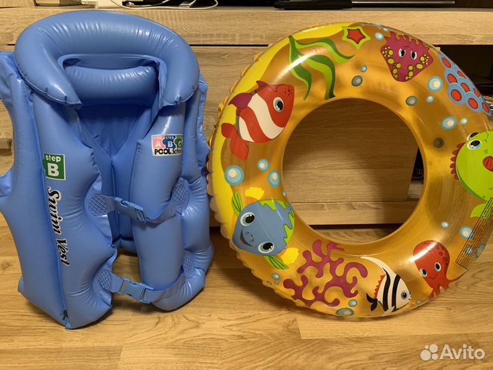 Круг для плавания, жилет, нарукавники