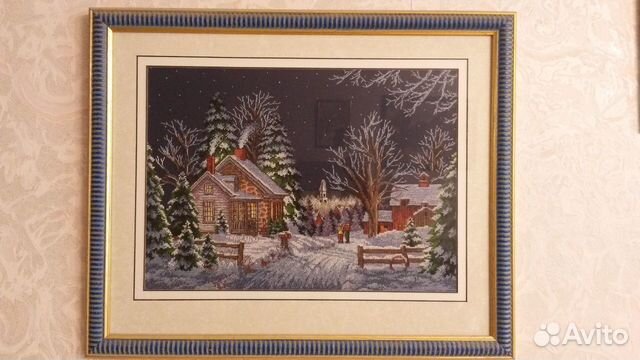 Картина, вышивка, ручная работа