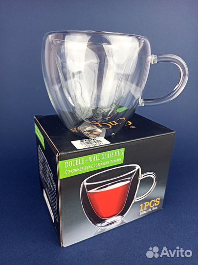 Новая Кружка с двойными стенками 250 мл