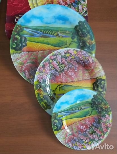 Набор из 3 тарелок новый