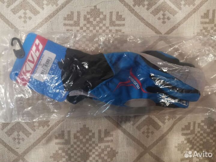 Перчатки синие KV+ сборной России