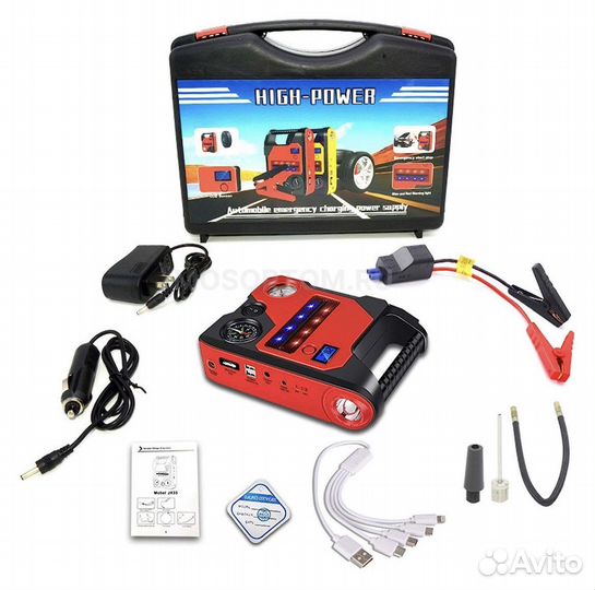 Автомобильный компрессор+пускозарядное уст-во 12В