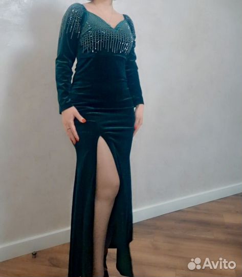 Вечернее платье, бархатное
