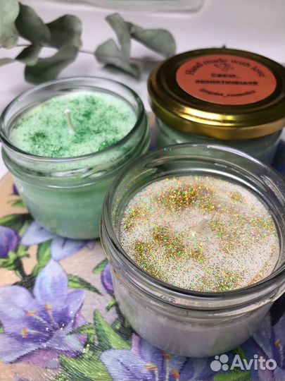 Натуральные свечи и подсвечники ручной работы