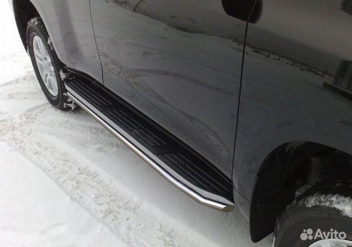 Защита порогов на Land Cruiser Prado 120 прадо 120