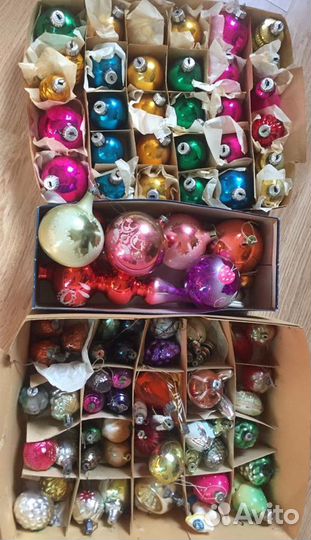 Елочные игрушки СССР -гдр Ёлочки разные