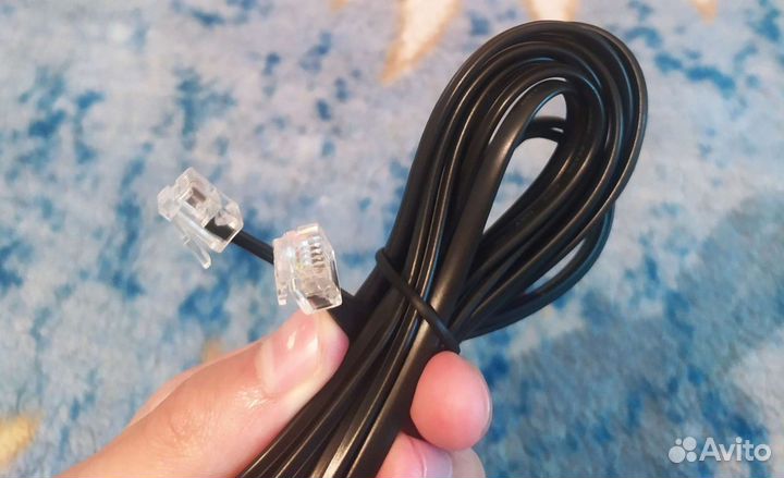 Кабели патч корд(3), USB A - USB B(2), Тел. кабель