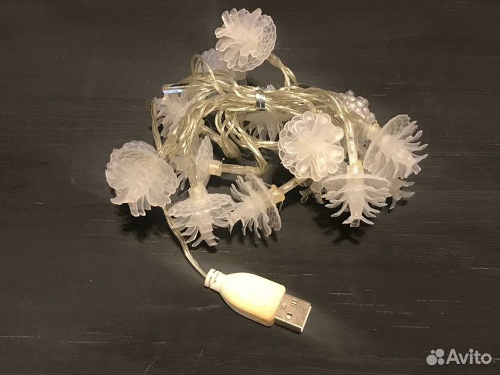 Новогодняя usb гирлянда светодиодная