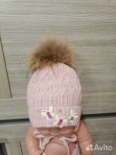 Шапочки для малышки 0-5 месяцев