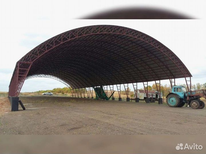 Ангар 15х60м. / Зернохранилище Тип В