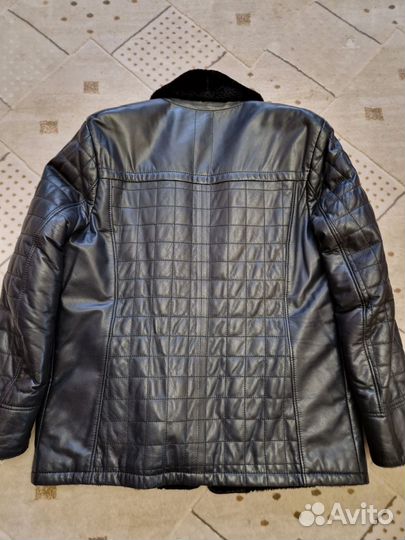 Кожаная дубленка мужская Турция