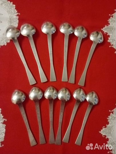 Набор чайных и кофейных ложек мельхиор СССР