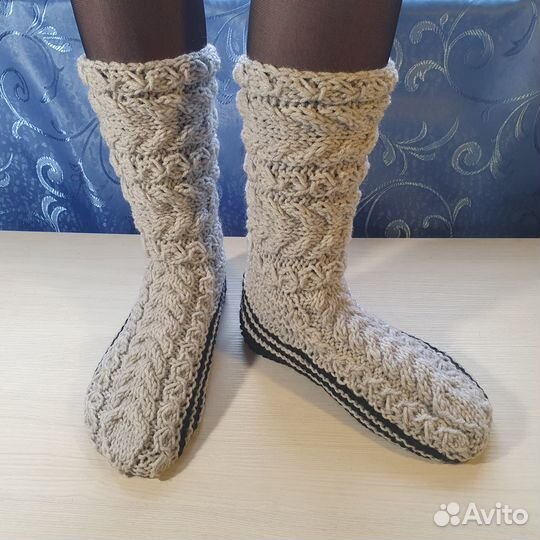 Вязанные гольфы ручной работы