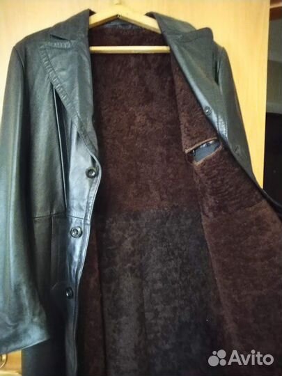 Плащ кожаный