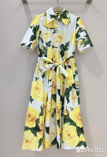 Люксовое хлопковое платье D&G