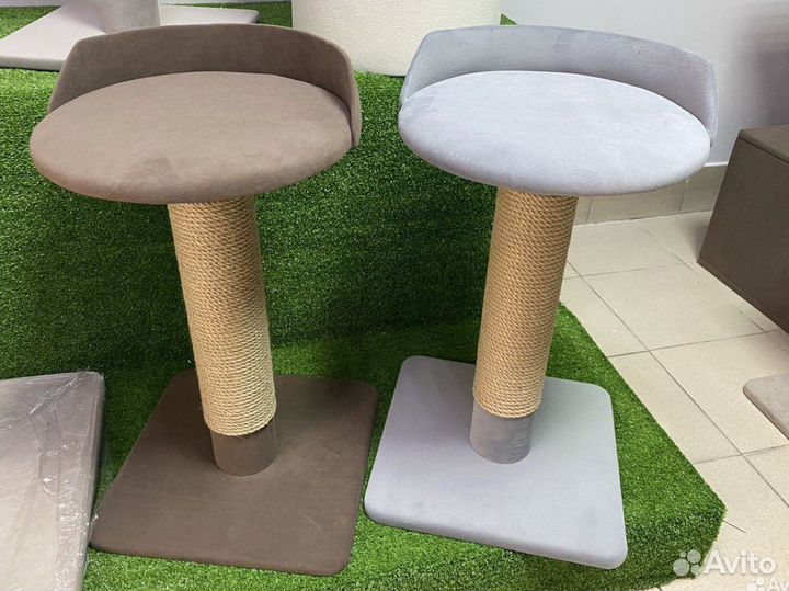 Когтеточка для кошек с лежанкой пушок