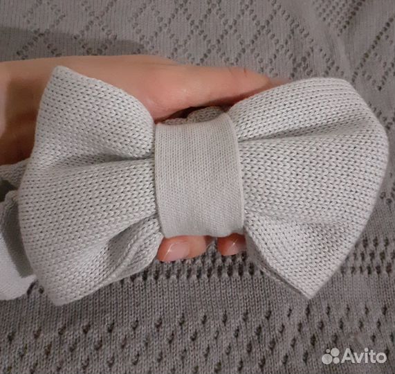 Вязаный бант на выписку