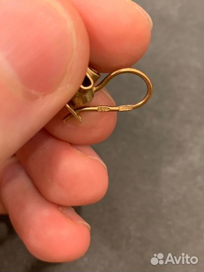 Серьги золотые 583 пробы СССР