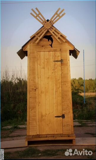 Уличный туалет деревянный GAR204
