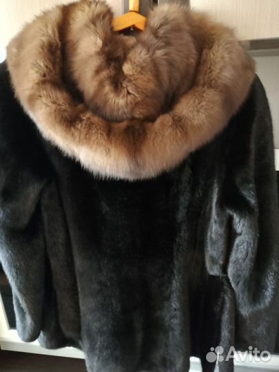Шуба норковая с соболем 46 48