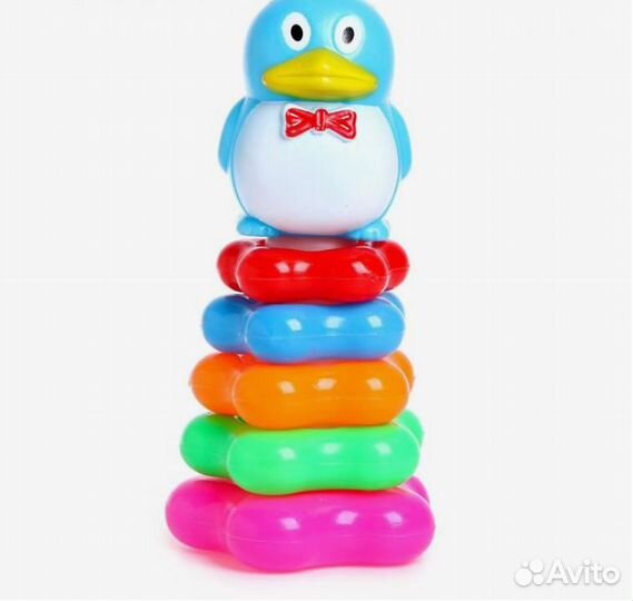 Пирамида «Пингвин на цветке» 5 колец (арт: 463476)