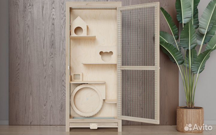 Клетка для грызунов шиншилл дегу Р3В 140х60х60