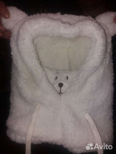 Новая мягкая зимняя шапка-капюшон-маска с ушками