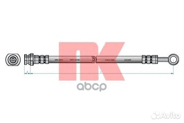Шланг тормозной chevrolet aveo 05- передний 855